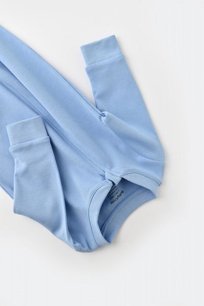 BabyCosy Salopeta cu fermoar cu maneca lunga si pantaloni lungi Bleu, BabyCosy, 12-18 luni