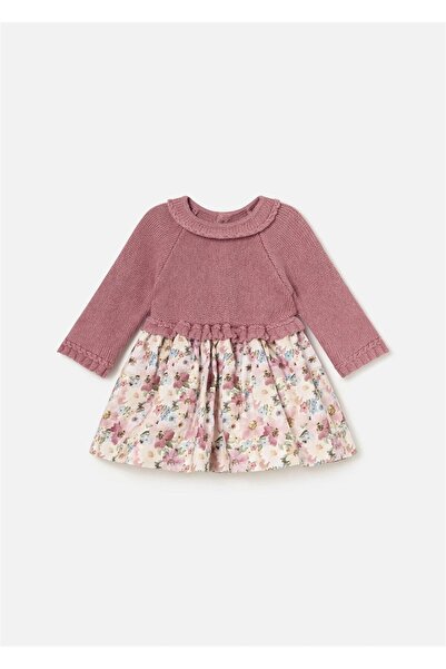 MAYORAL Kız Bebek Triko Kombin Elbise Gül Kurusu 2886