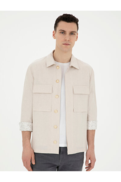 Pierre Cardin Bej Regular Fit Ceket 50285546-VR011