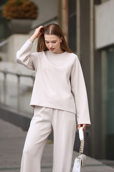 Nesil Sweat Pants and Lacy Waist Sweatpants Set