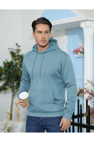 jackell Unisex Oversize Yumuşak Pamuk Dokulu İçi Polarlı Kapüşonlu Sweatshirt...