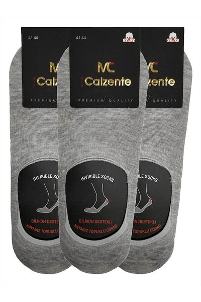 Mia Calzente 3 броя мъжки силиконови невидими чорапи - балерина