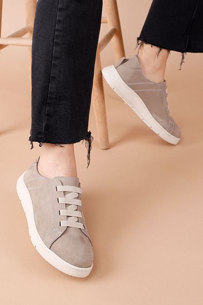 Getcho Pantofi casual Corun pentru damă, nisip nubuc
