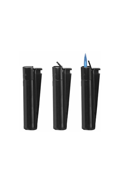 Clipper Özel Kutusunda Rüzgardan Etkilenmez Jet Alev Metal Çakmak - Mat Siyah