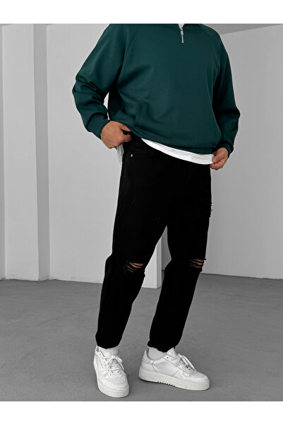 BYBASICMAN Чорні рвані джинси Boyfriend KE-283