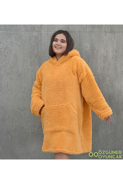 Özgüner Oyuncak Winter Cold Farewell with Warm Fleece Plush Wearable Blanket