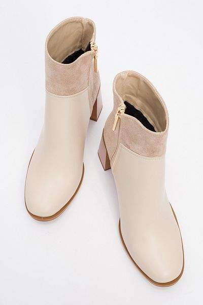 LuviShoes Ropa Beige Women's Heeled Boots
