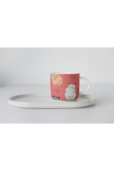 EYBaskı Tasarım Porcelain Cat - Cat Printed Trophy