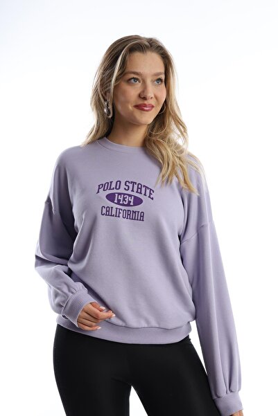 Polo State Polo State imprimat cu 3 fire de transpirație liliac