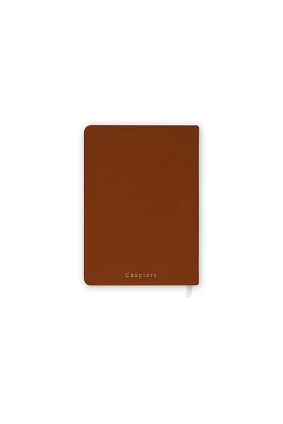 Chapters Vegan Leather Notebook - Mocha