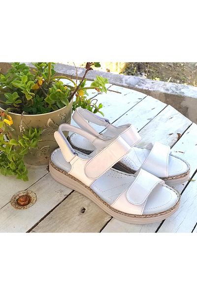 Bulldozer 231531   Sandale de zi cu velcro cu talpă anatomică din piele naturală pentru femei