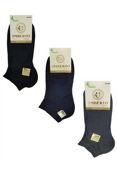 Umberto Calvini Ανδρικές κάλτσες Umberto 6 Pieces Natural Bamboo Booties - 307