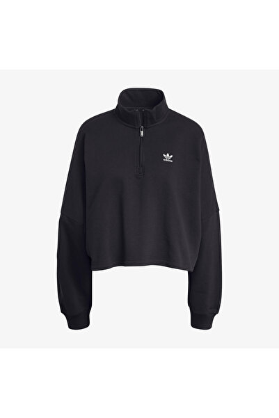 adidas Essentials Fleece 1/2 Zip Kadın Siyah Hoodie