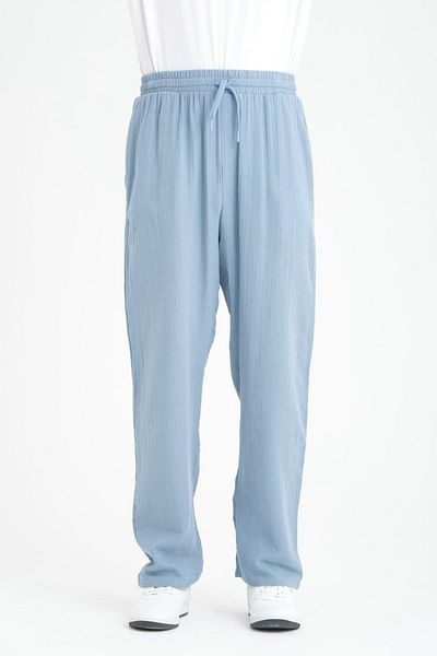 Valiberta Cold Blue Light and Comfortable Men's Muslin Baggy Pants