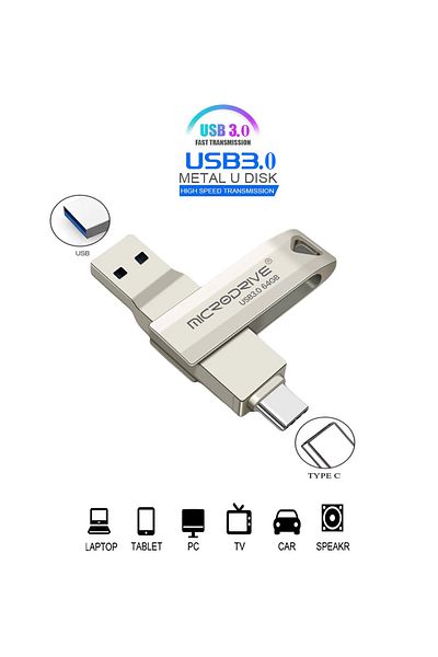 Laula 128 Gb Type C and USB Flash Memory Dual Input 3.0 2in1 (Microdrive)