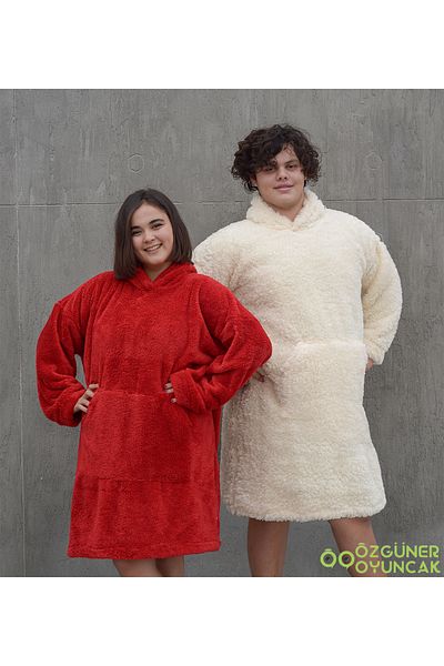 Özgüner Oyuncak Winter Cold Farewell with Warm Fleece Plush Wearable Blanket