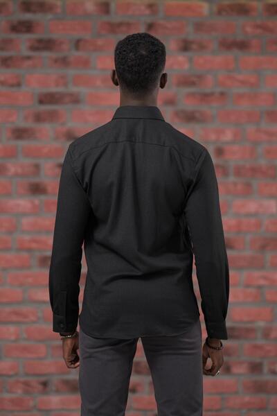 ModTime Смугаста сорочка з повним лікрам з бавовни, облягаючого крою