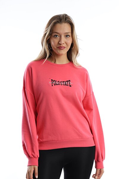 Polo State Polo pentru femei, față și spate, cu imprimeu State, cu 3 fire, ro...