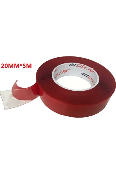 Oscar Çift Taraflı Bant Akrilik Isıya Dayanıklı 20mm - 5 Metre Yüksek Mukavem...