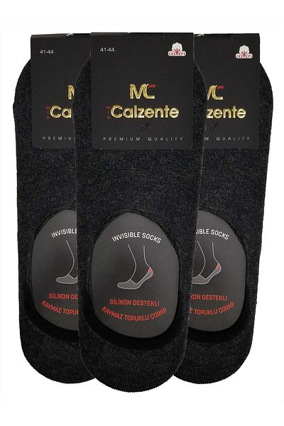 Mia Calzente 3 броя мъжки силиконови невидими чорапи - балерина