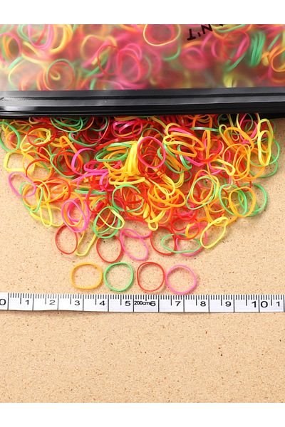 CSR AKSESUAR 200 de bucăți de cauciucuri cu plasă de culoare neon cu cutie cilindrică