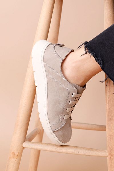 Getcho Pantofi casual Corun pentru damă, nisip nubuc