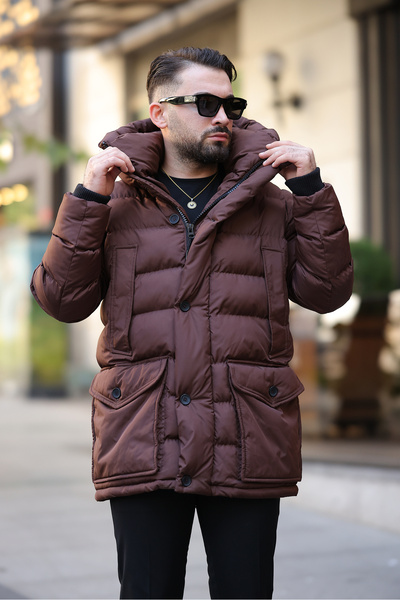İga Collection معطف طويل قابل للنفخ للرجال