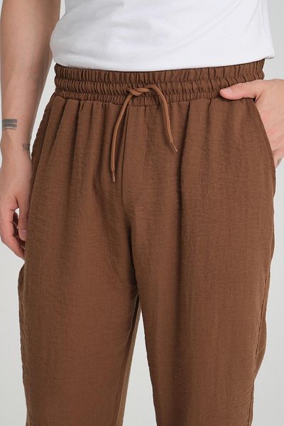 Valiberta Baggy Aerobin Fabric Trousers - Brown
