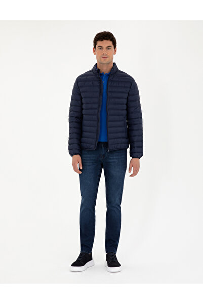 Pierre Cardin VR033 Μοντέλο Navy Blue Cropped Slim Coat - 50287245