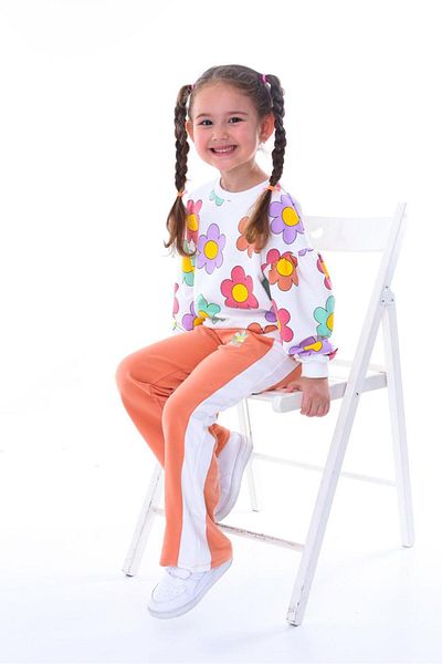 stella kids Daisy Patterned Girl's Suit (100% Cotton)