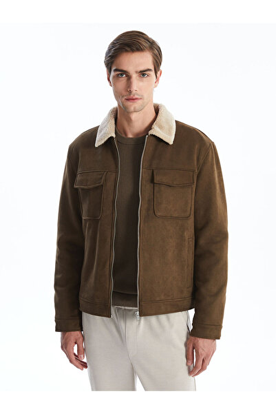 LC Waikiki معطف رجالي من LCW Vision باللون الكاكي ذو قصة قياسية وياقة قميص من...