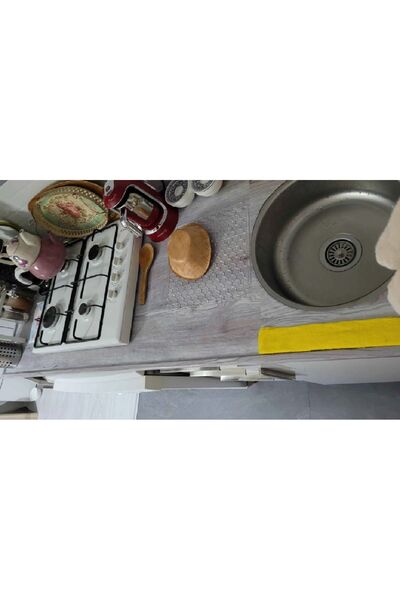 Bigaimaj Mutfak Tezgah Üstü Ahşap Desen Kendinden Yapışkanlı Folyo Kaplama 70cm X 100cm