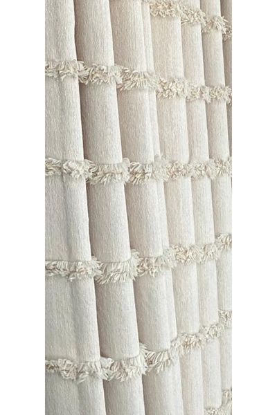 CEMRE Dreamper Background Tasseled Cotton Linen Cream 1/3 Tight Pleat (Single Wing)