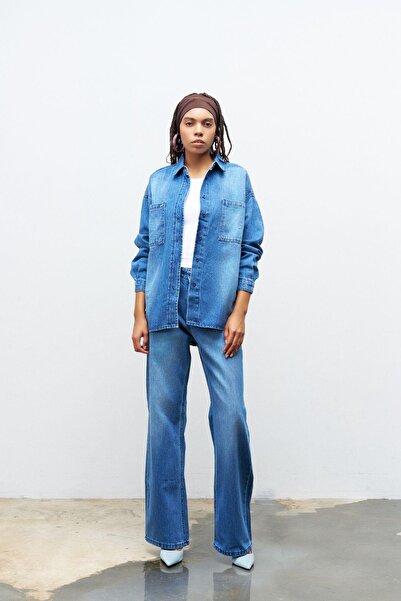 Basicpark Light Blue 100% Cotton Shirt Trousers Set