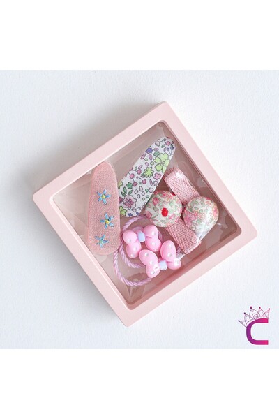 Cinderella Set de 6 agrafe roz pentru bebeluși - Agrafe elastice pentru fete ...