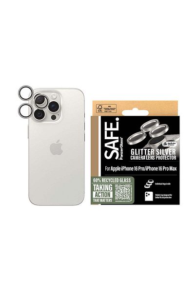 PanzerGlass Safe. By Panzerglass iPhone 16 Pro |   16 Pro Max Compatible Silver Camera Protector