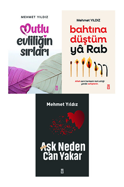 Timaş Yayınları Mehmet Yıldız 3 Kitap Set Mutlu Evliliğin Sırları-Bahtına Düş...
