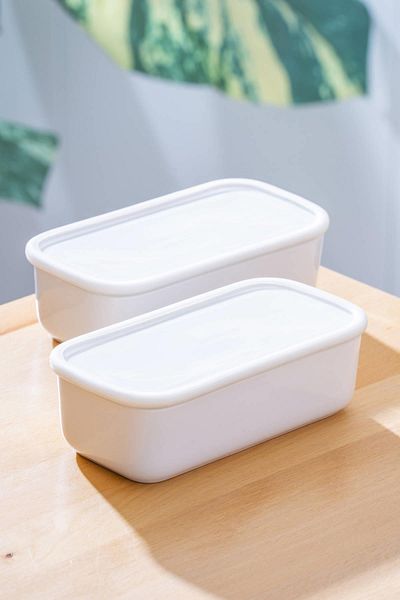 ACAR Nora 2-Pack Vacuum Rectangular Porcelain Breakfast Bowl - 9 cm