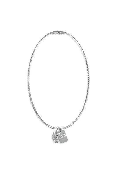 Guess JGUJUMN01300JWSTTU Men's Metallic Gray Necklace JGUJUMN01300JWSTTU