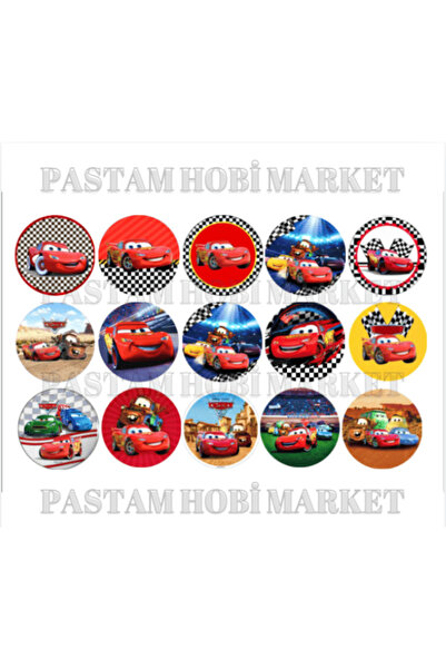 Pastam Hobi Market Arabalar cars pasta kurabiye üzeri yenilebilir baskı