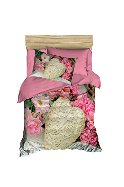 Fabeteks Heart and Flowers Single Young Duvet Cover Set