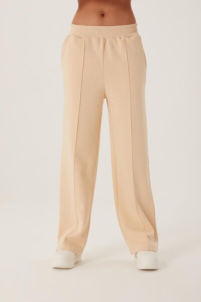 QUHOX Γυναικεία Φούτερ Tube Leg Ecru