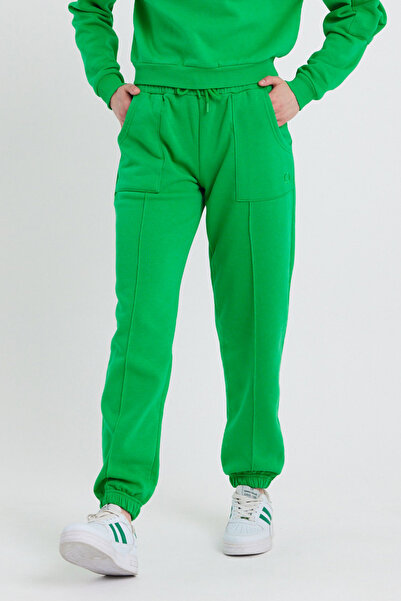 QUHOX Γυναικείο Φούτερ με 3 Κλωστές Oversize Πράσινο