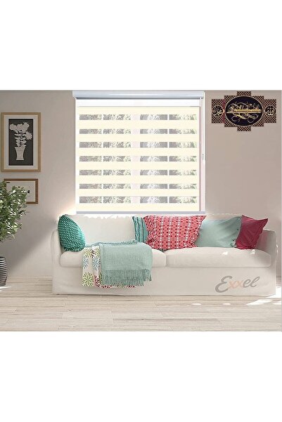 Home Zebra-stor Zebra Perde 160x190 Cm Pliseli Ekru Renk