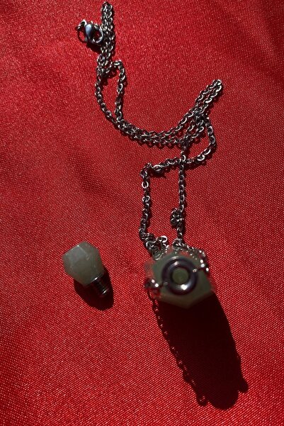 RaHan Kolye Doğal Taş İksir Parfüm Şişe Kolye Avanturin