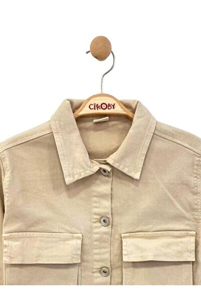 Çikoby Girl's Big Pocket Jeans Jacket