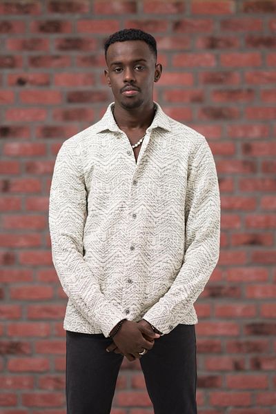 AKÇAYLAR Πουκάμισο Brenzo Semi Oversize (Ελαφρύ Χαλαρό) με σχέδιο ξυλοκόπο