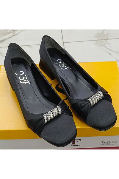 uğurtek Ugur Tek cadou zilnic nunta pantofi de dama clasici din material satinat cu toc gros