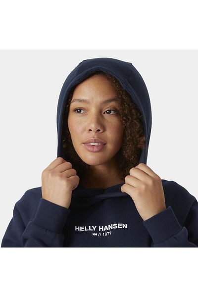 Helly Hansen Navy W Cotton Fleece Hoodie Sweatshirt - Hha.54161