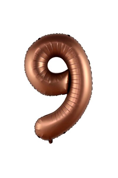 parti sürprizi بالون ريترو شوكولاتة بني 9 أرقام 100 سم